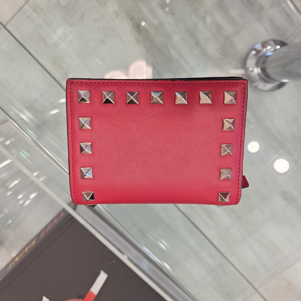Valentino Garavani Rockstud Red Small wallet with Gift Box and Dust Bag - Picture 3 of 14